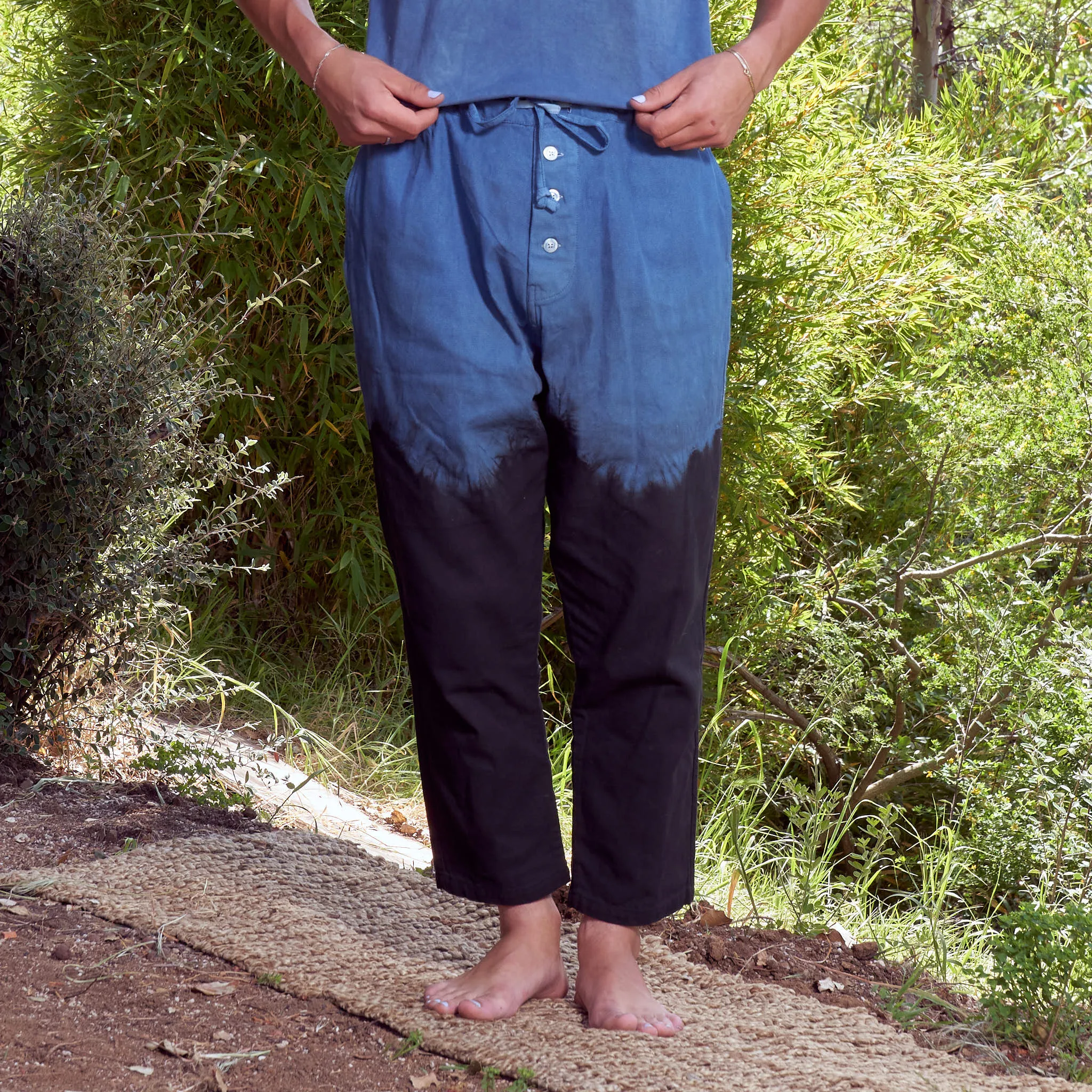 Parachute Pants, Two-Tone Dipped Natural Cotton Canvas