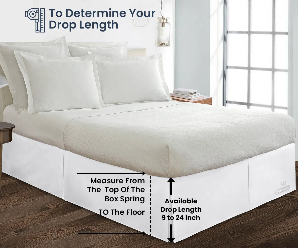 PEACH PLEATED BED SKIRT
