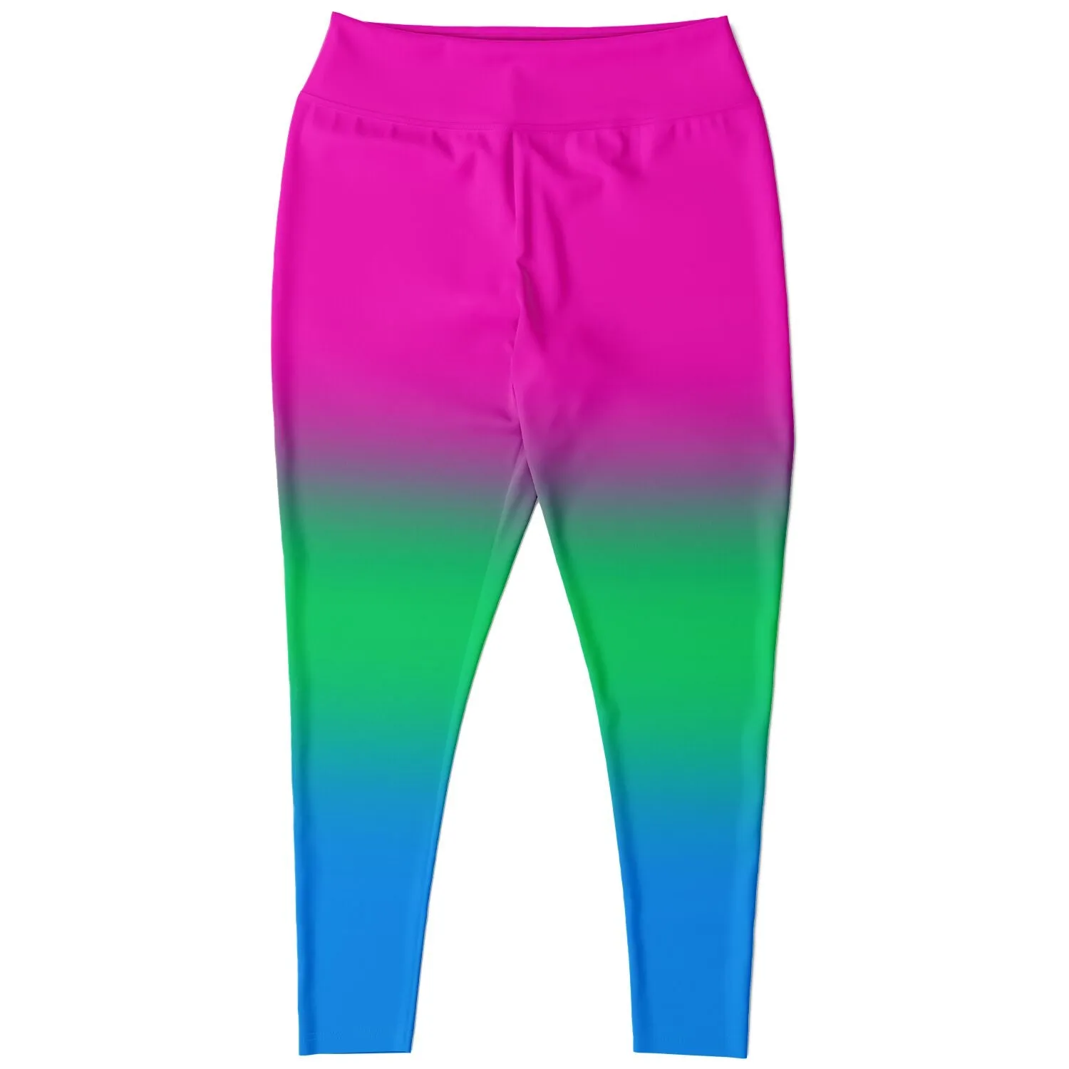 Polysexual Pride Ombre High-Waist Plus Leggings