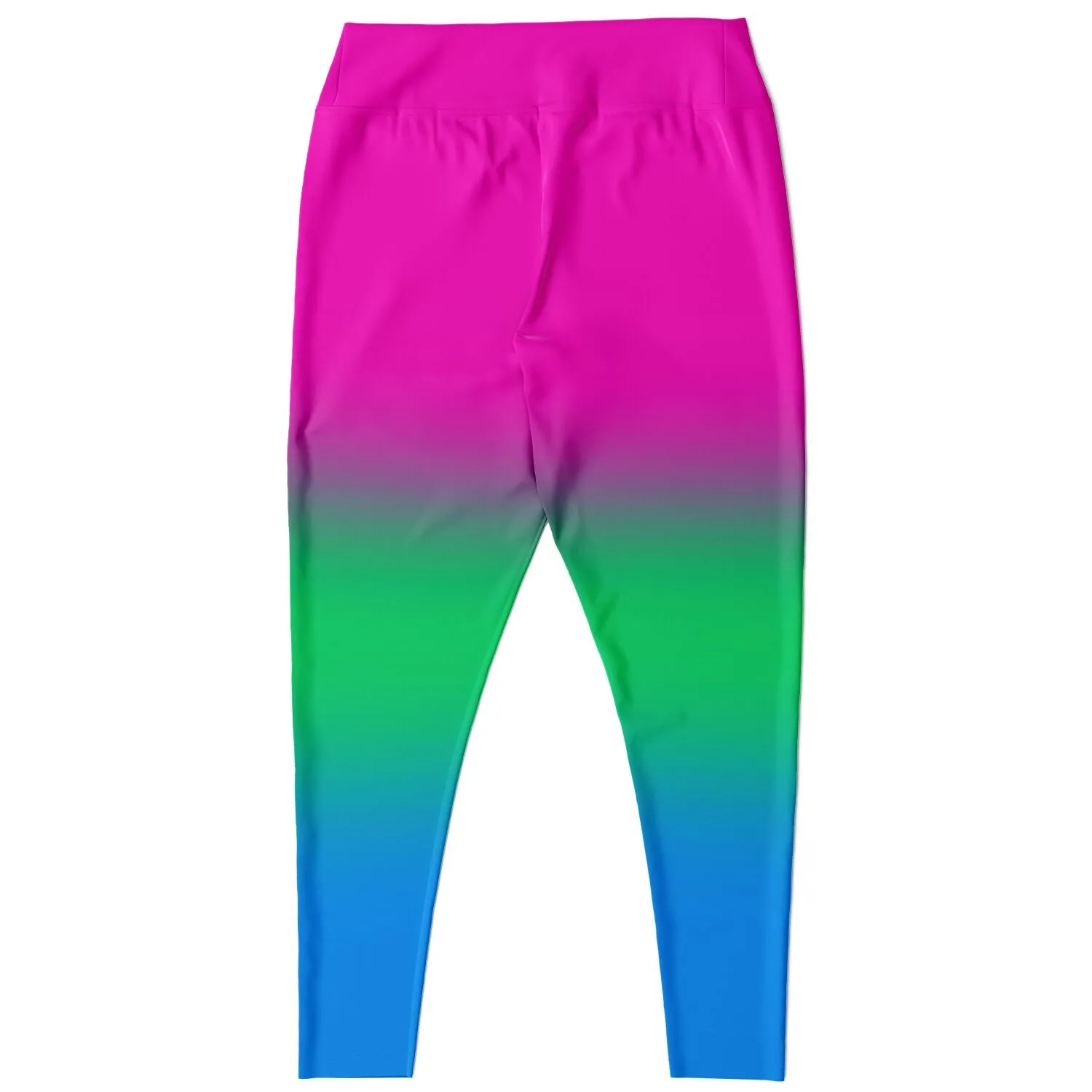 Polysexual Pride Ombre High-Waist Plus Leggings