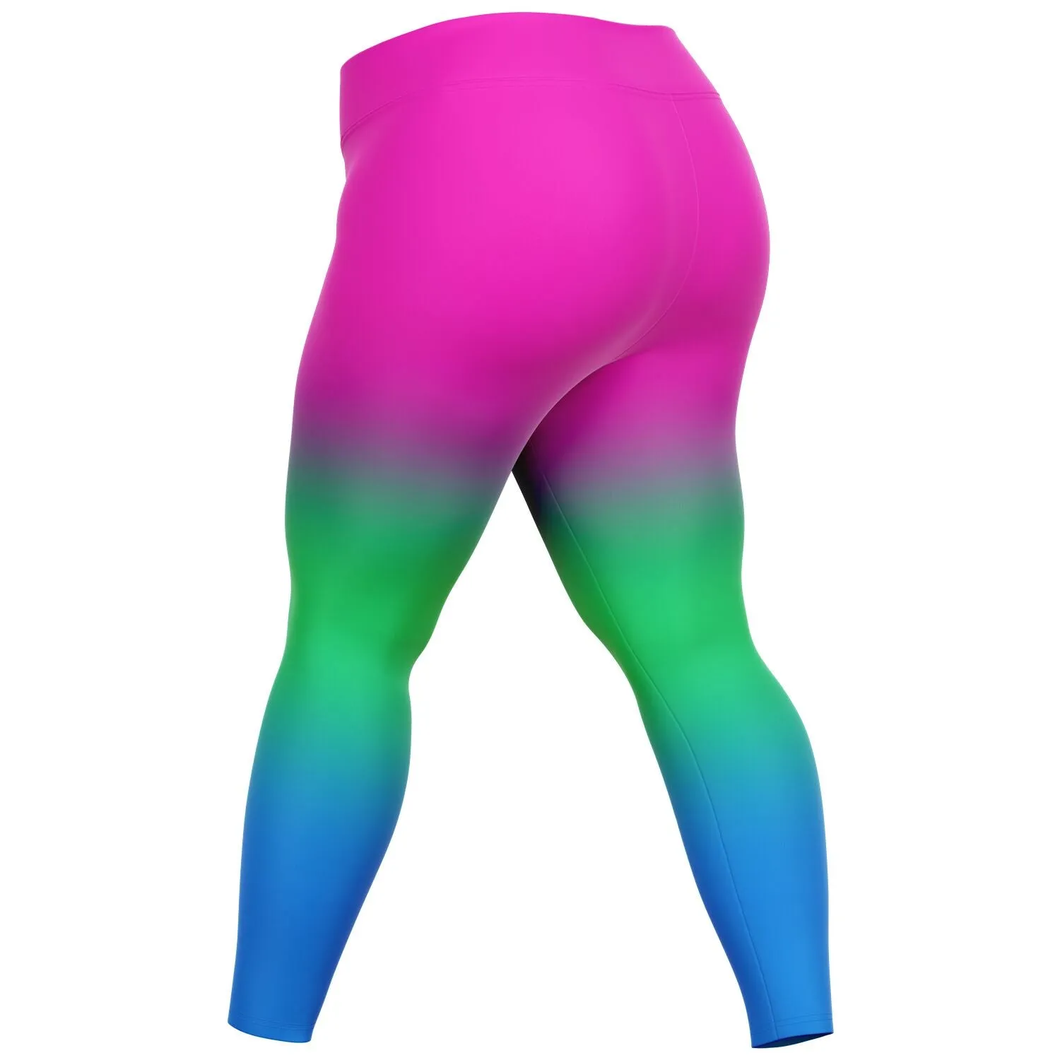 Polysexual Pride Ombre High-Waist Plus Leggings