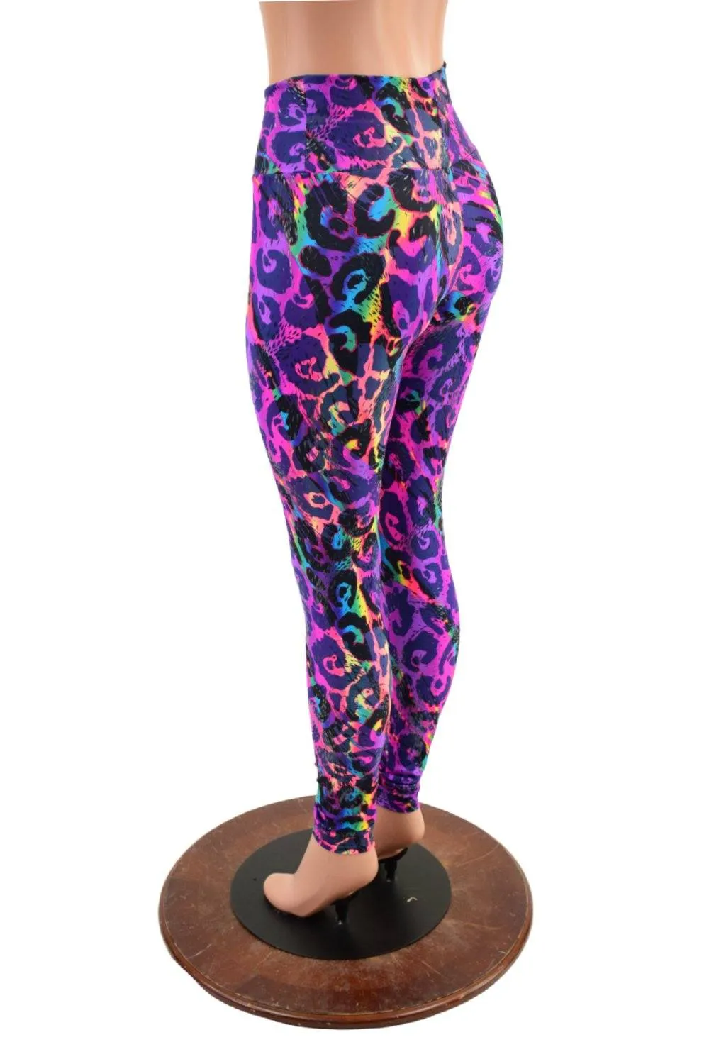 Rainbow Leopard High Waist Leggings