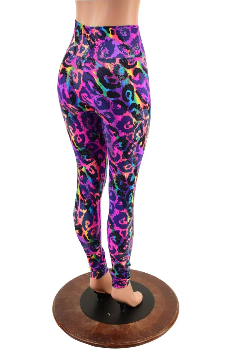 Rainbow Leopard High Waist Leggings