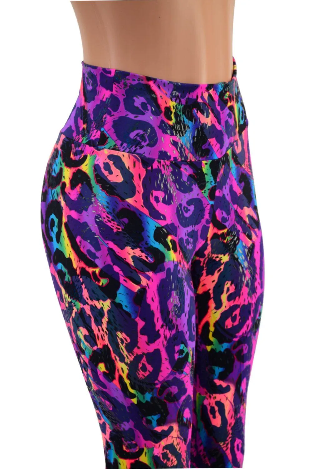 Rainbow Leopard High Waist Leggings