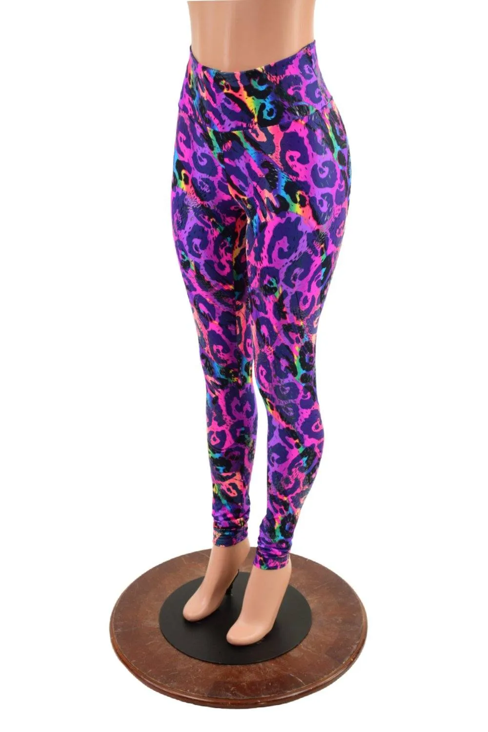 Rainbow Leopard High Waist Leggings