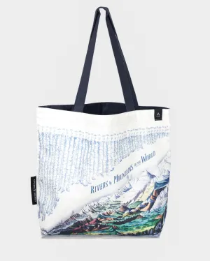 Rivers & Mountains Canvas Shoulder Tote