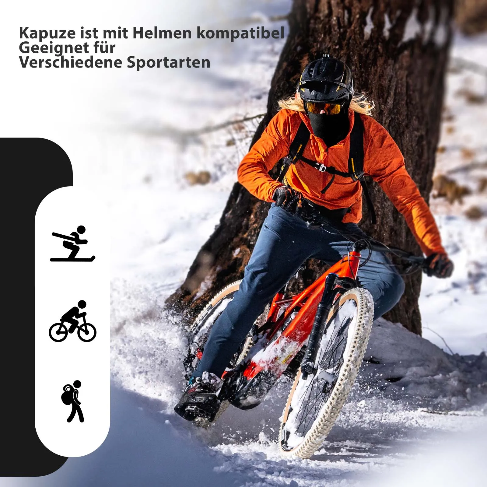 ROCKBROS Balaclava Winter Skimaske Warm Sturmmaske Unisex Einheitsgröße