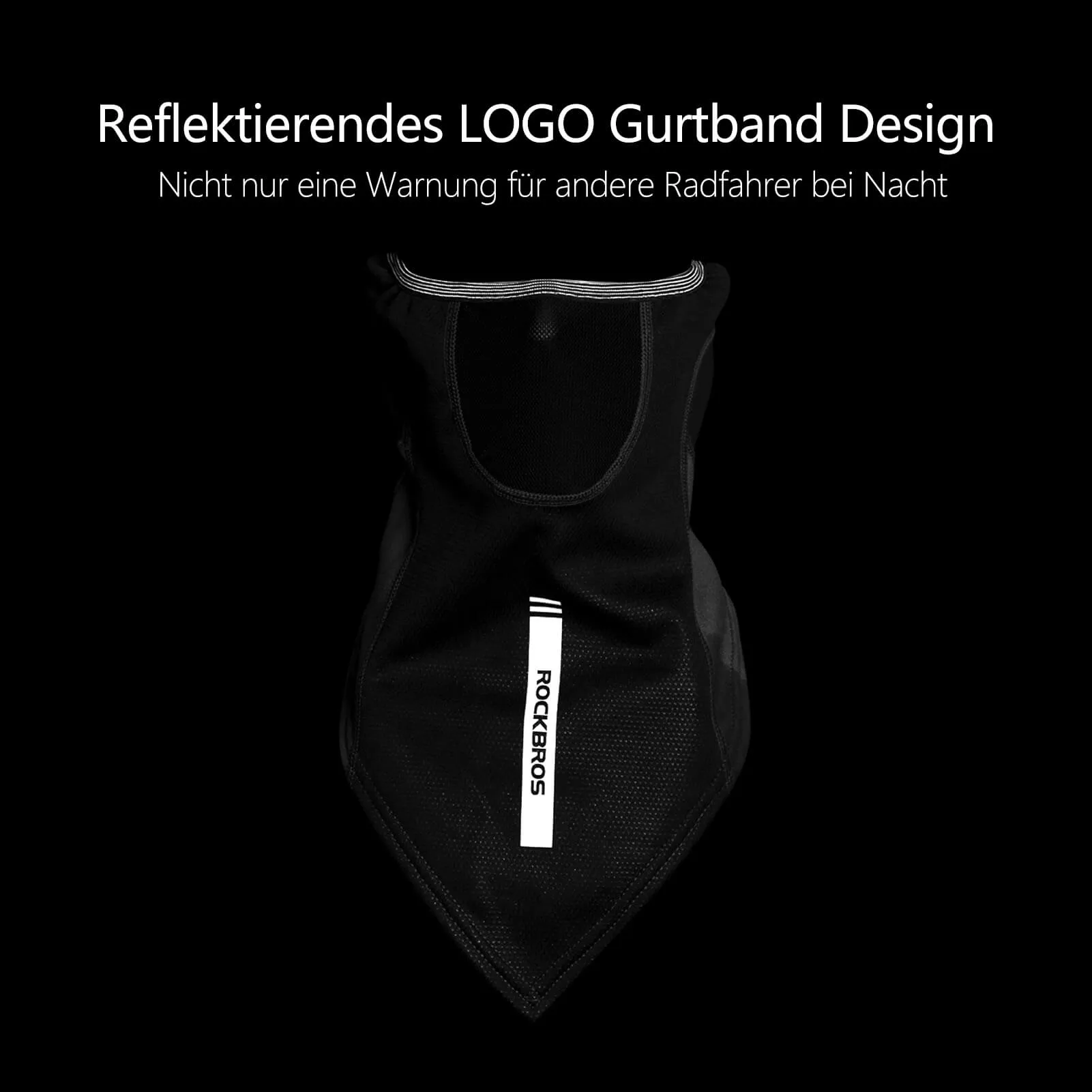 ROCKBROS Winter Multifunkionstuch Sturmhaube Herren Warm Winddicht Grau