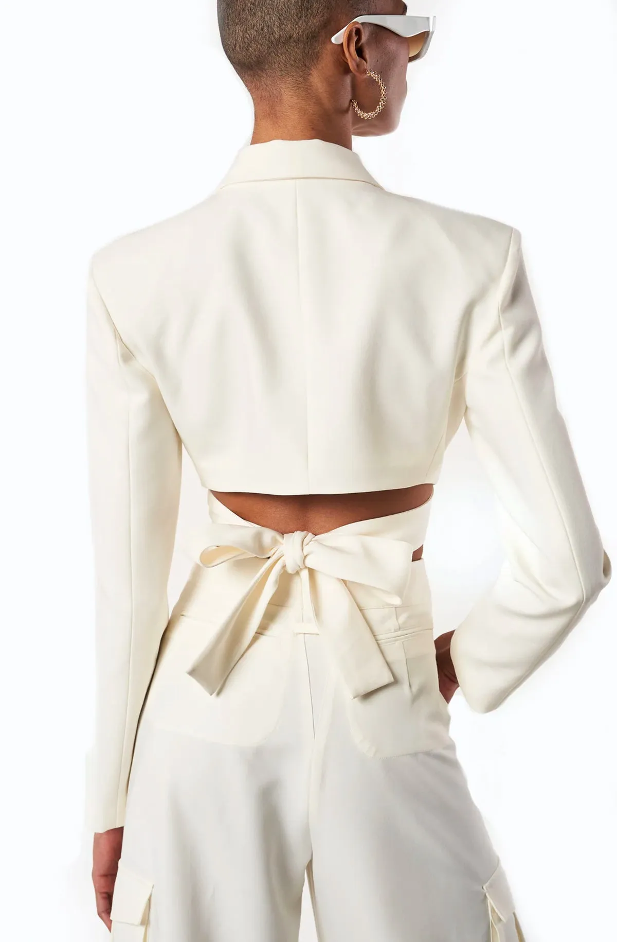 RONNY KOBO ZUNA JACKET IN IVORY