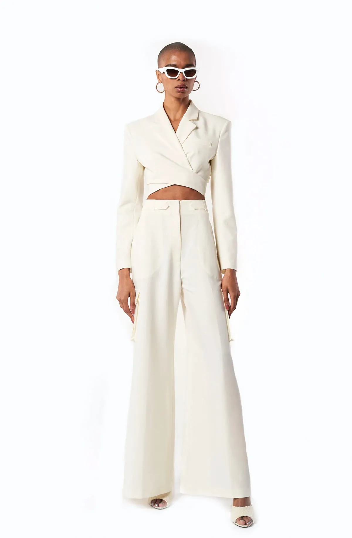 RONNY KOBO ZUNA JACKET IN IVORY