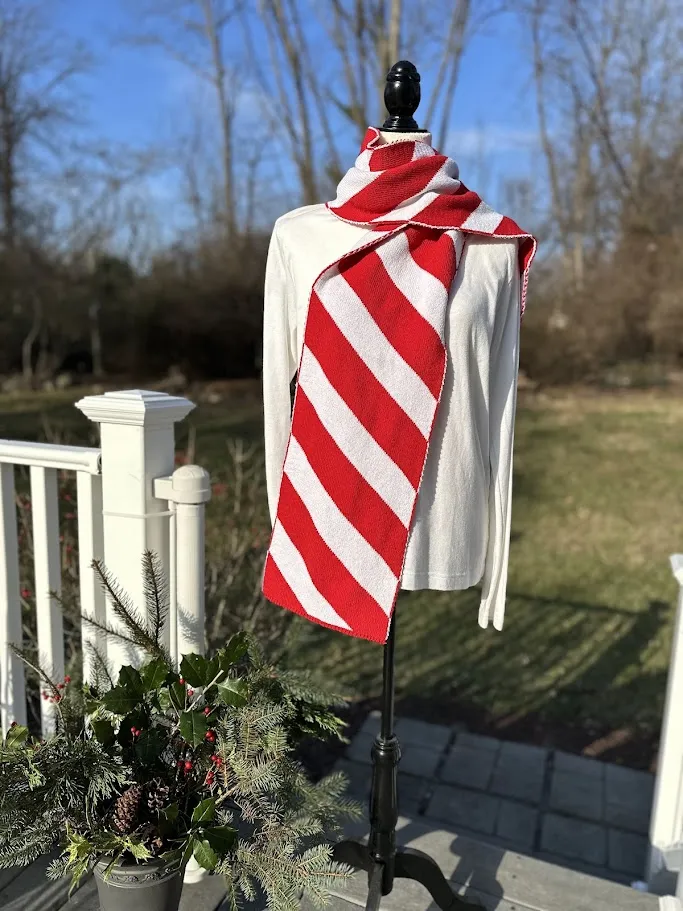 SANTA & Candy Cane Scarf
