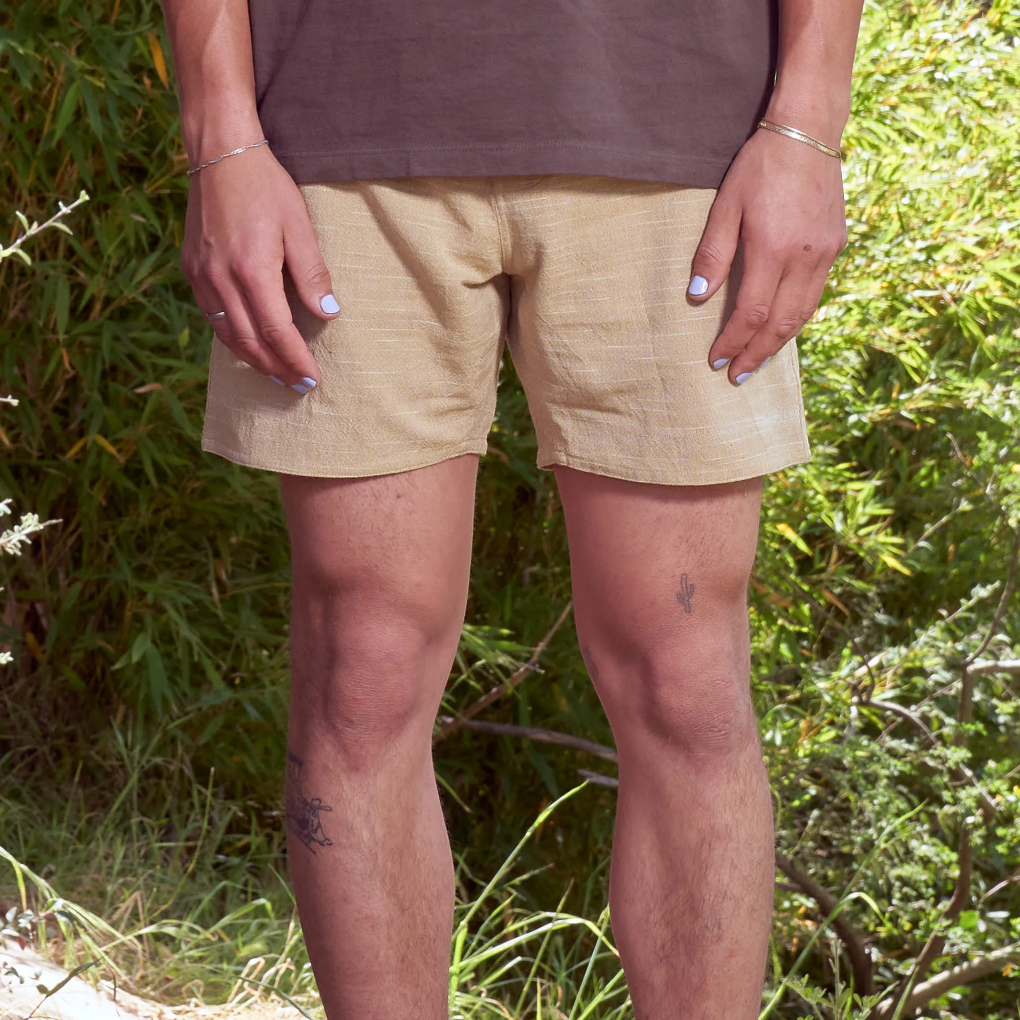 Sun Shorts, Handloom Cotton Mango Ikat
