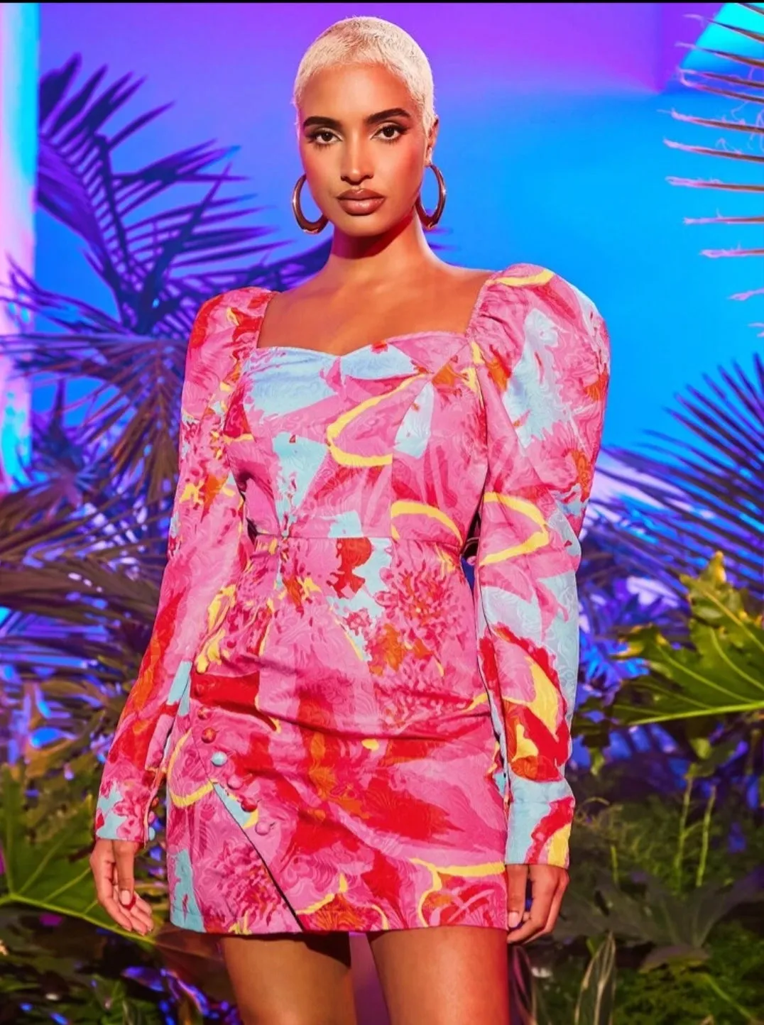 Tems Floral Print Dress