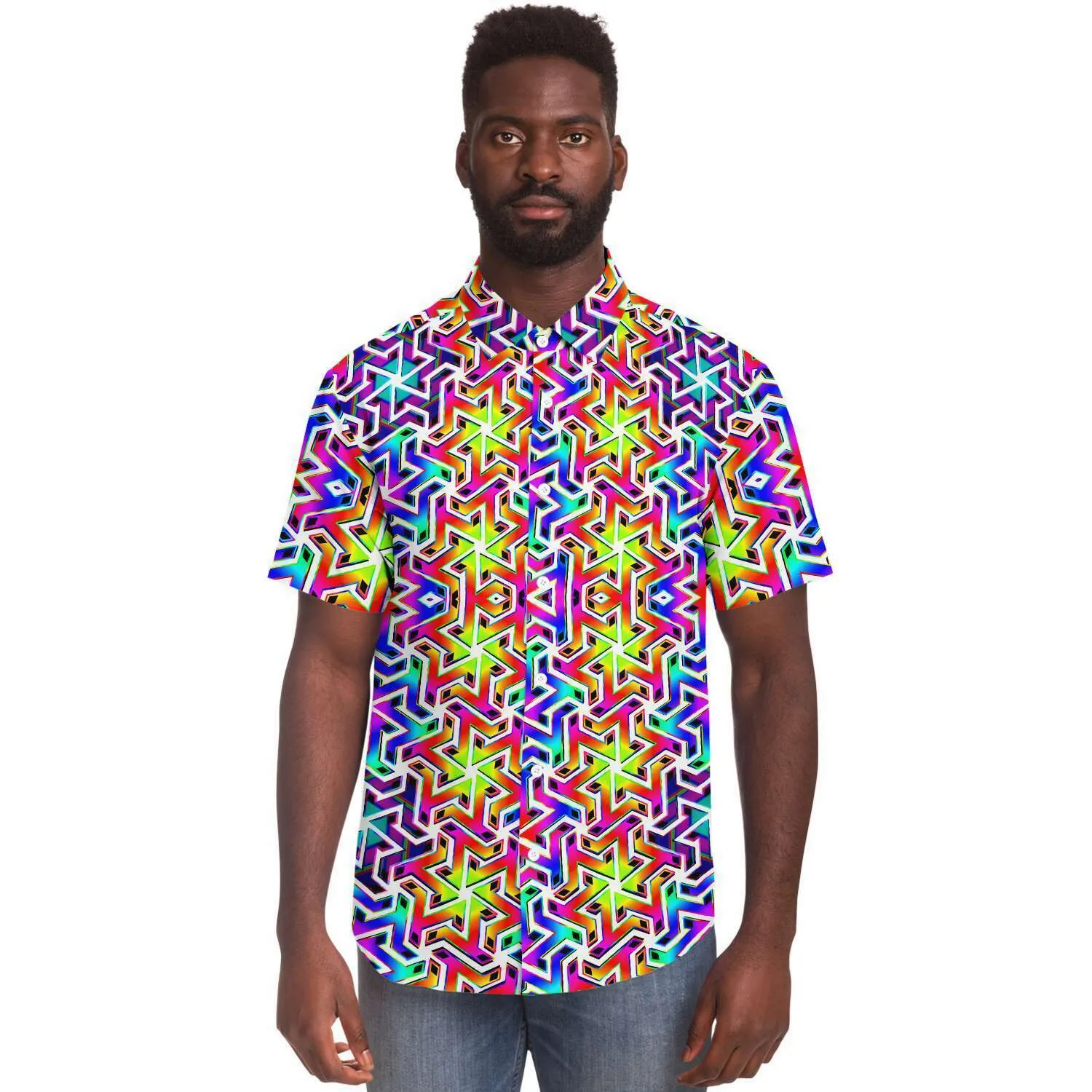 Tessellated Matrix Button Down Shirt