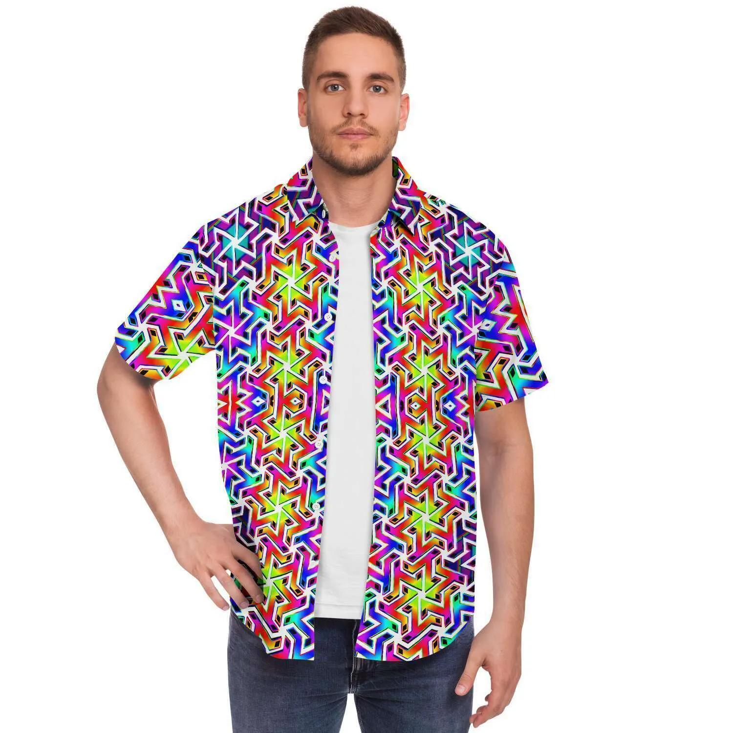 Tessellated Matrix Button Down Shirt