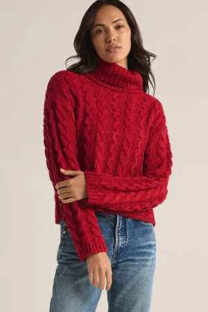 Tied to You Cable Knit Turtleneck
