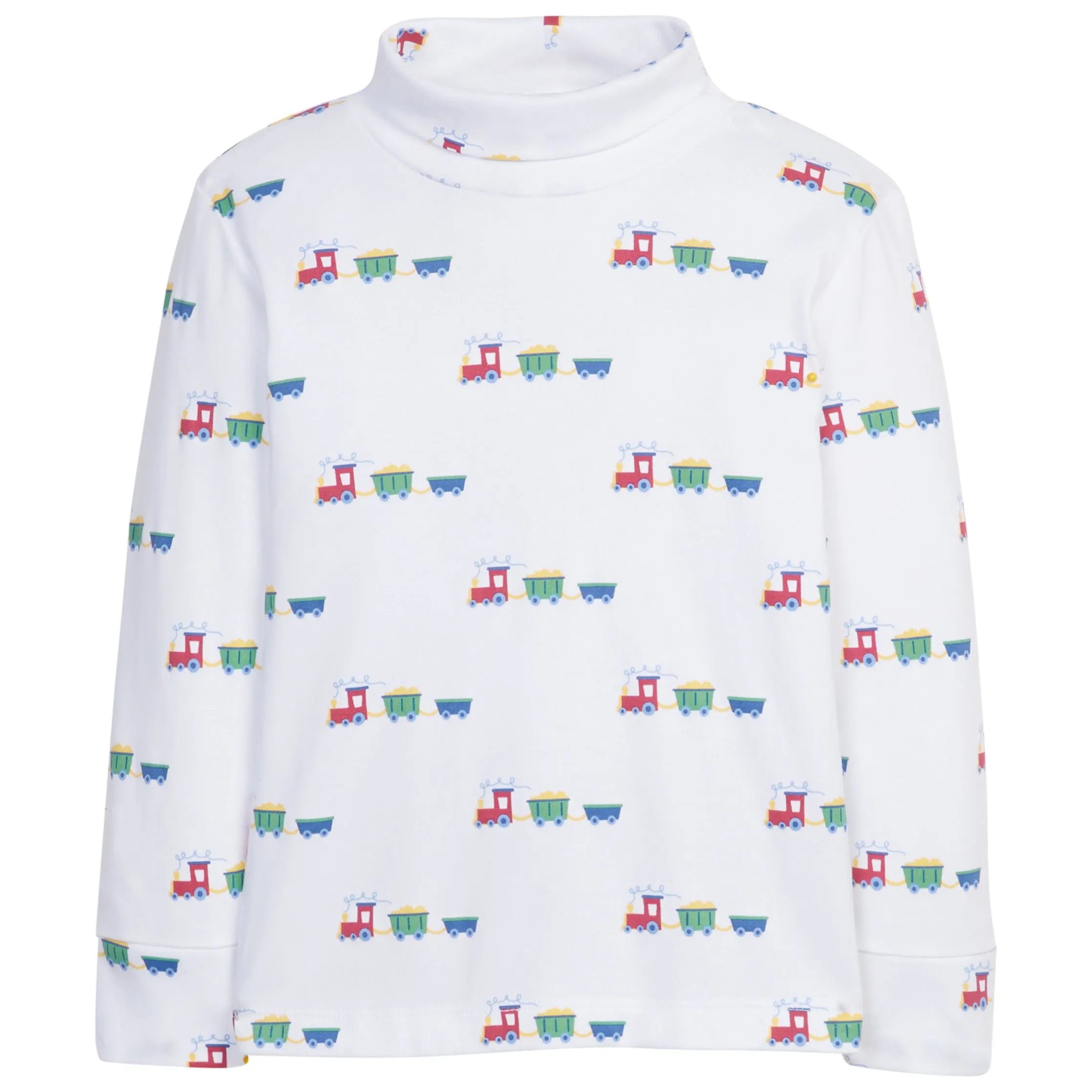 Trains Printed Turtleneck