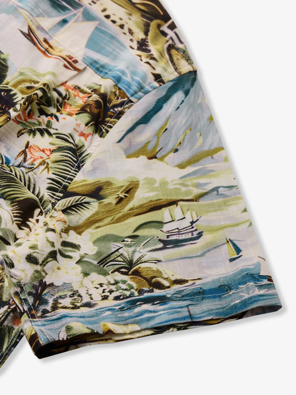 Tranquil Tropical Island Life Cotton Shirt