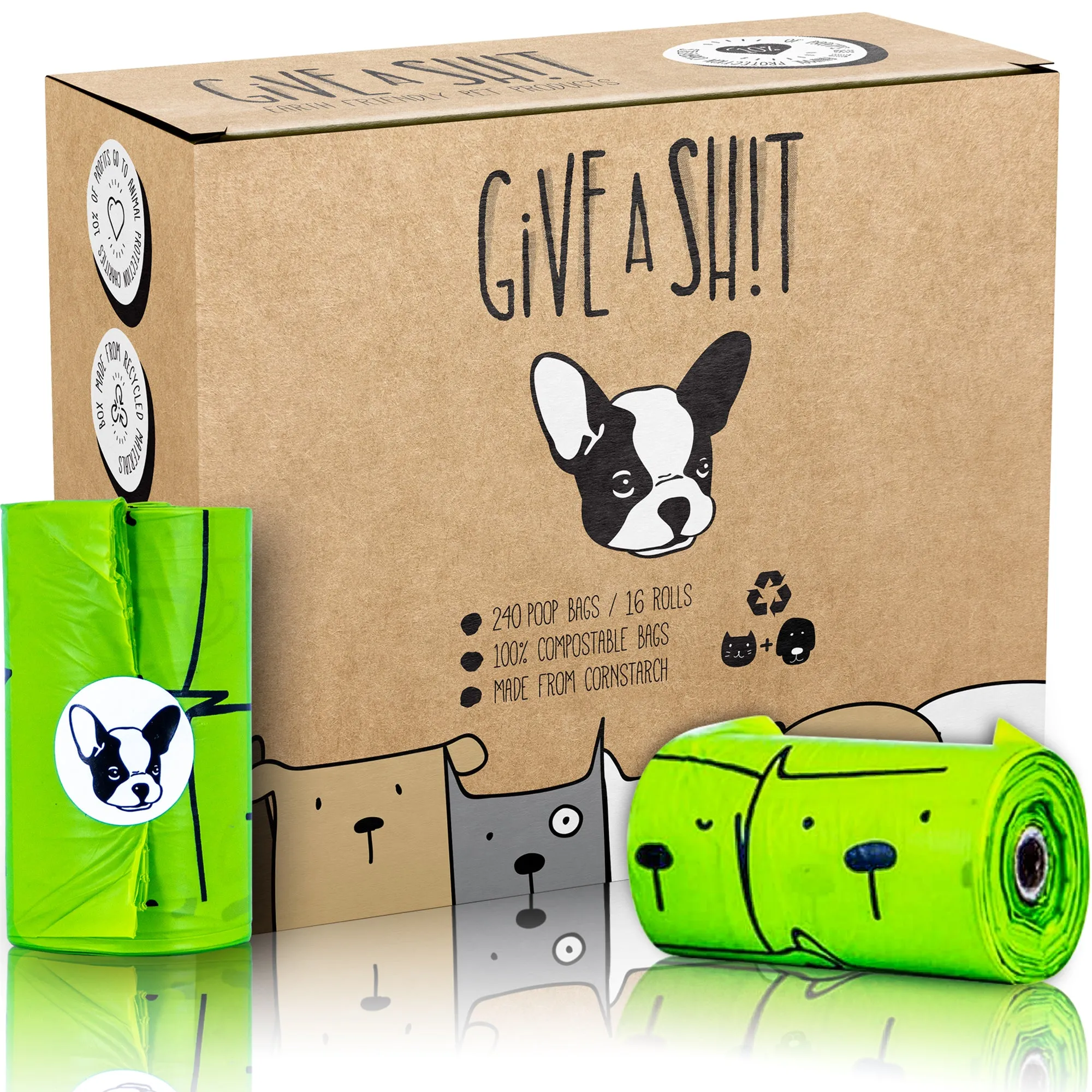 TÜV Austria HOME Compost Certified Dog Poop Bags - F1