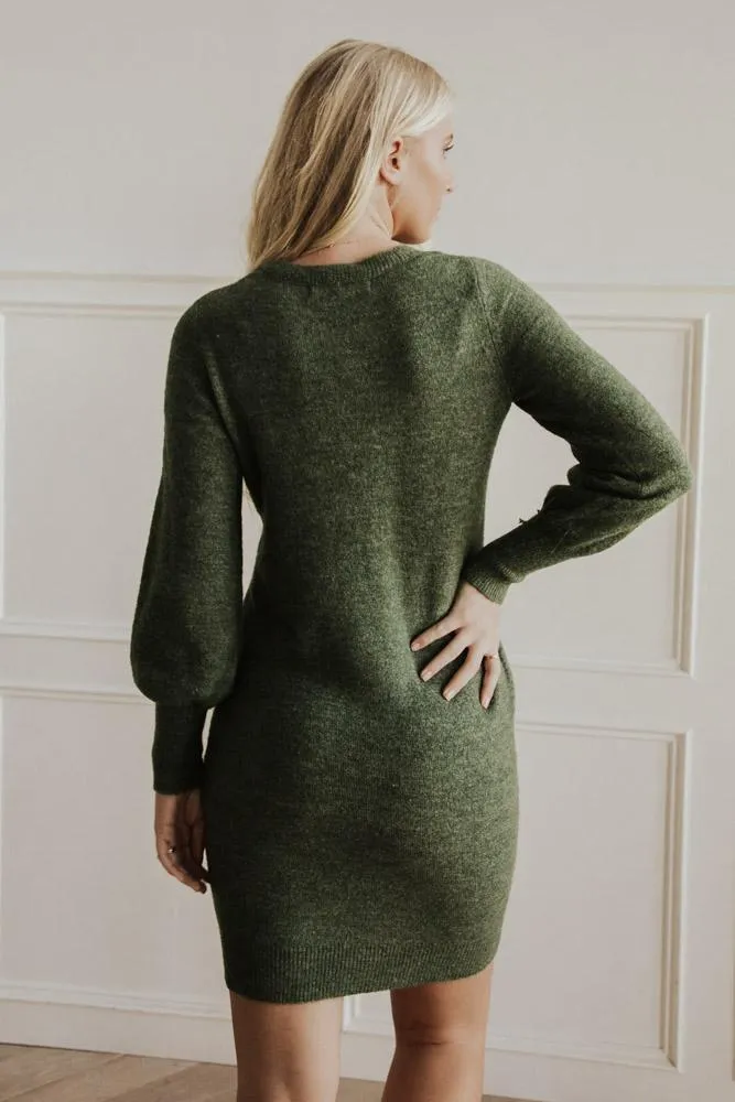 Vero Moda Simone Sweater Dress in Green