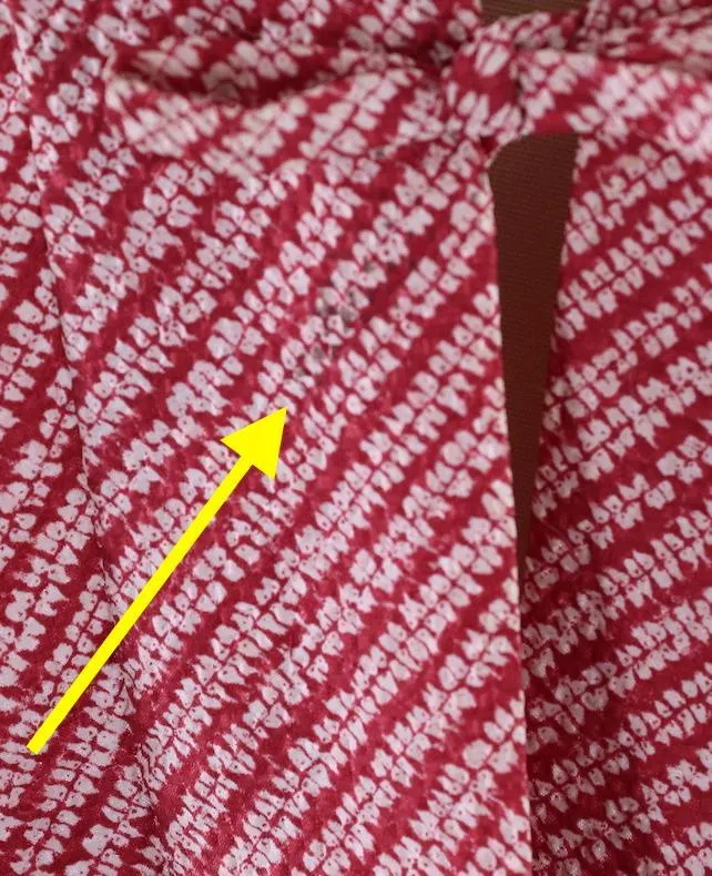 Vintage Maroon Shibori Print Kimono Jacket