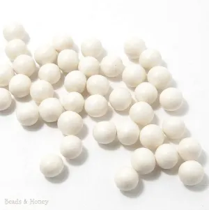 Whitewood Bleached Round 8mm Undrilled/No Hole (25pcs)
