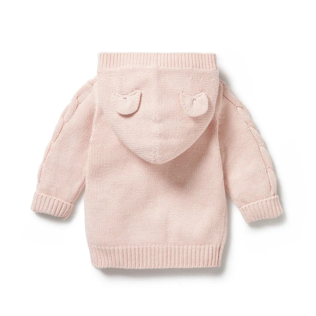 Wilson & Frenchy Pink Knitted Cable Jacket