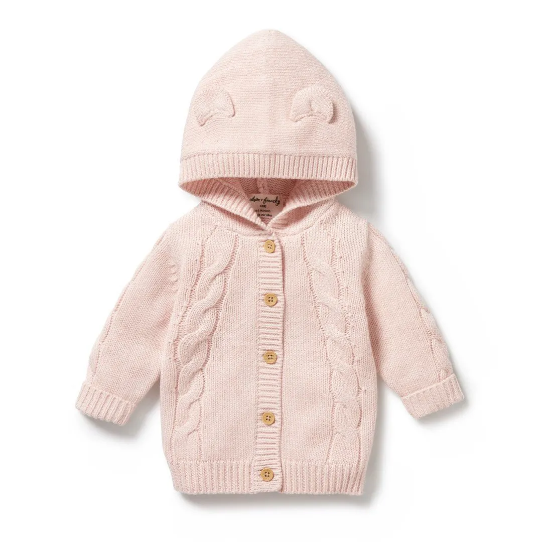 Wilson & Frenchy Pink Knitted Cable Jacket