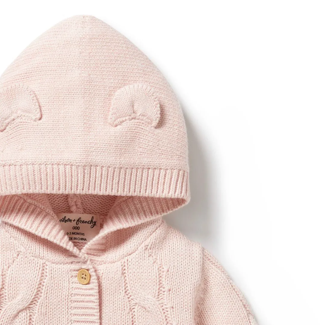 Wilson & Frenchy Pink Knitted Cable Jacket