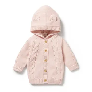 Wilson & Frenchy Pink Knitted Cable Jacket