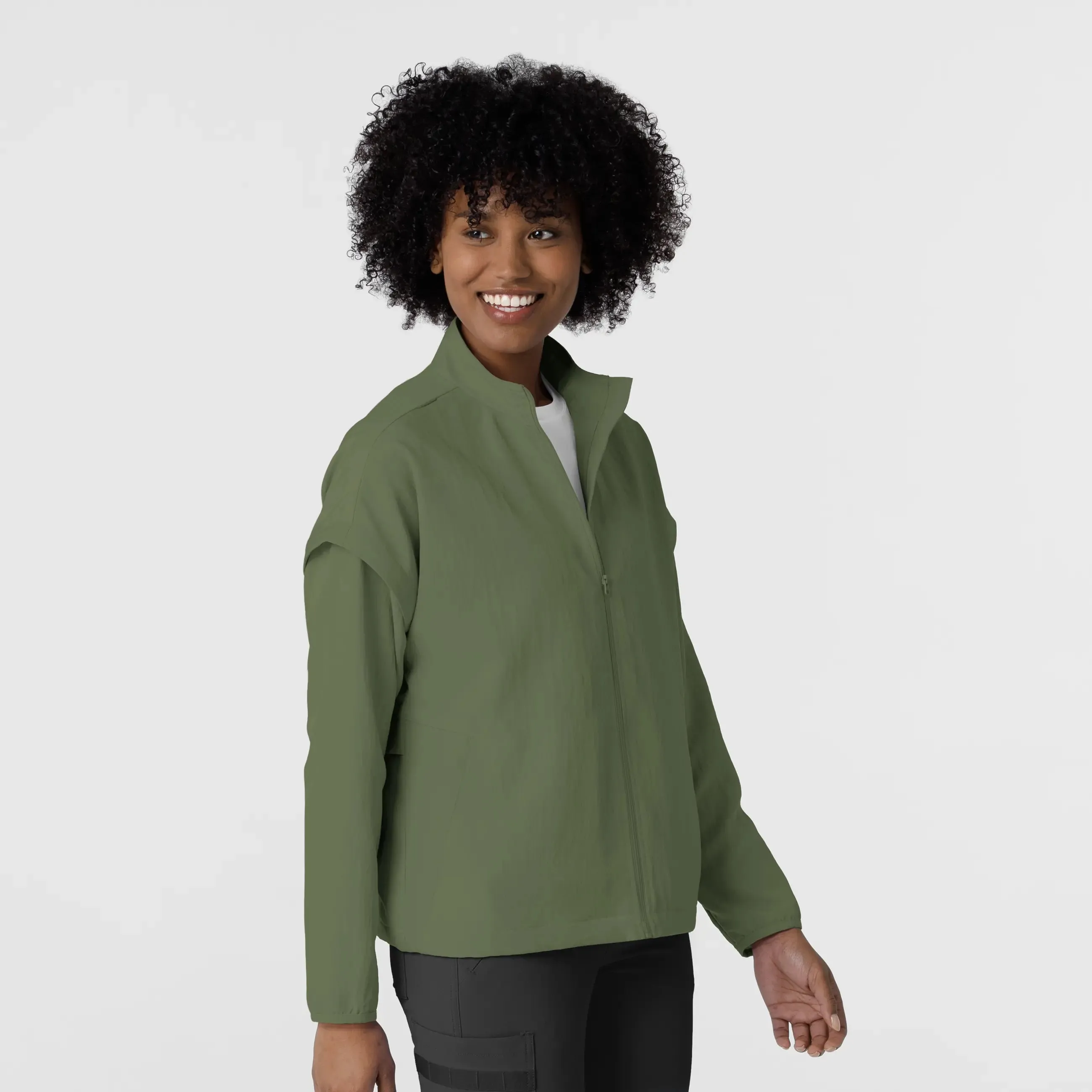 Wink Women's BreezeBreaker Scrub Jacket - Olive