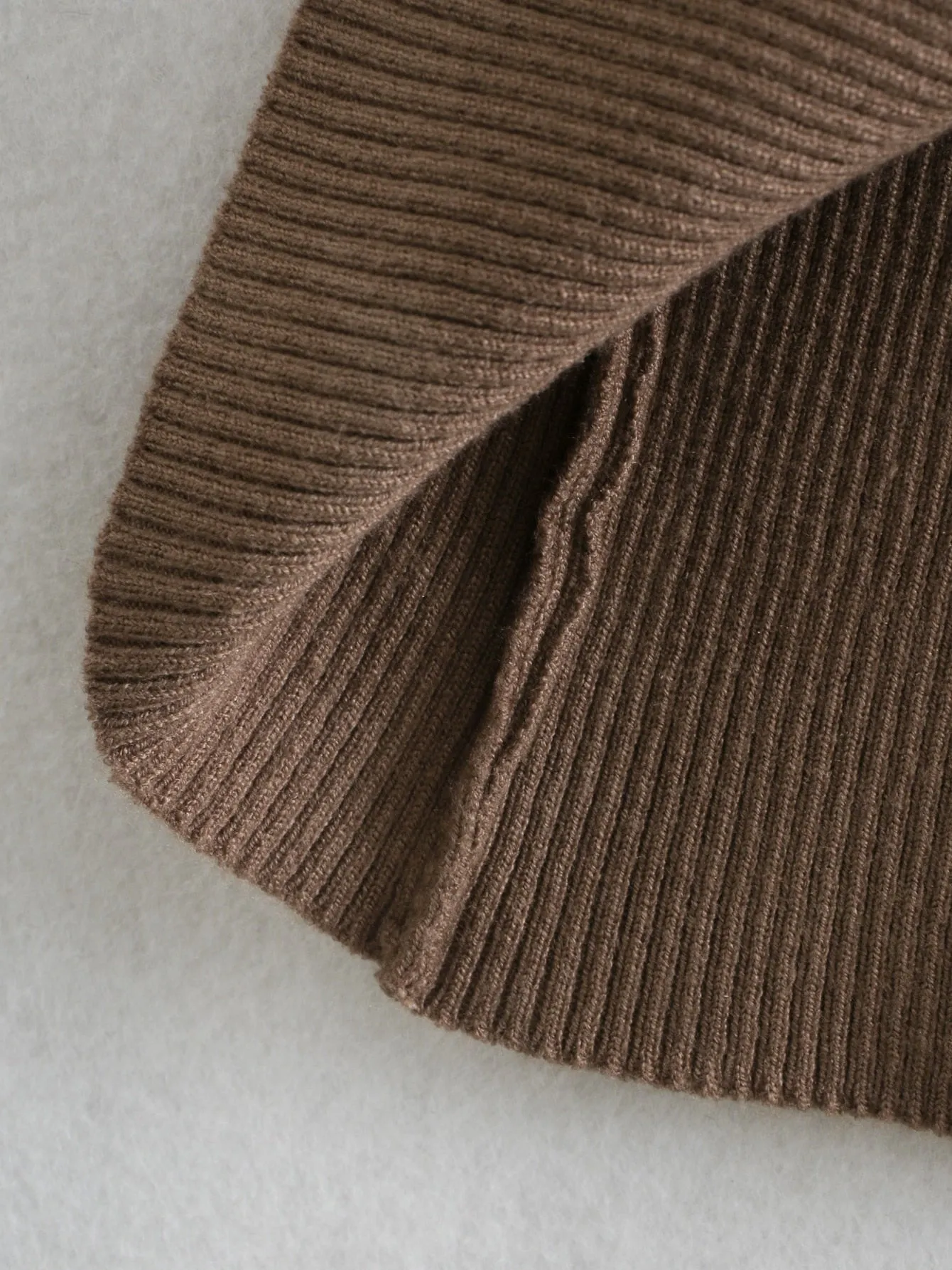 Women Long Sleeves High-Neck Elastic Midi Dress Knit Sweater Dress
