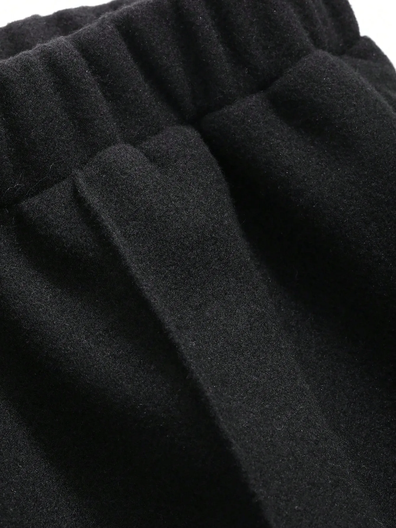 Wool High Waist Seam Detail Pants