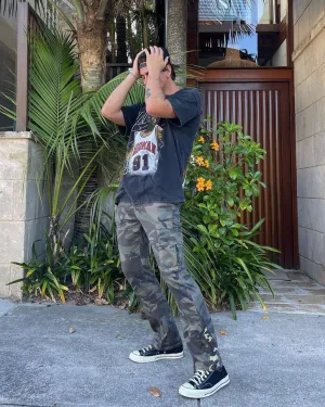 XXIII Albus Flared Camo Cargo Pants Camo